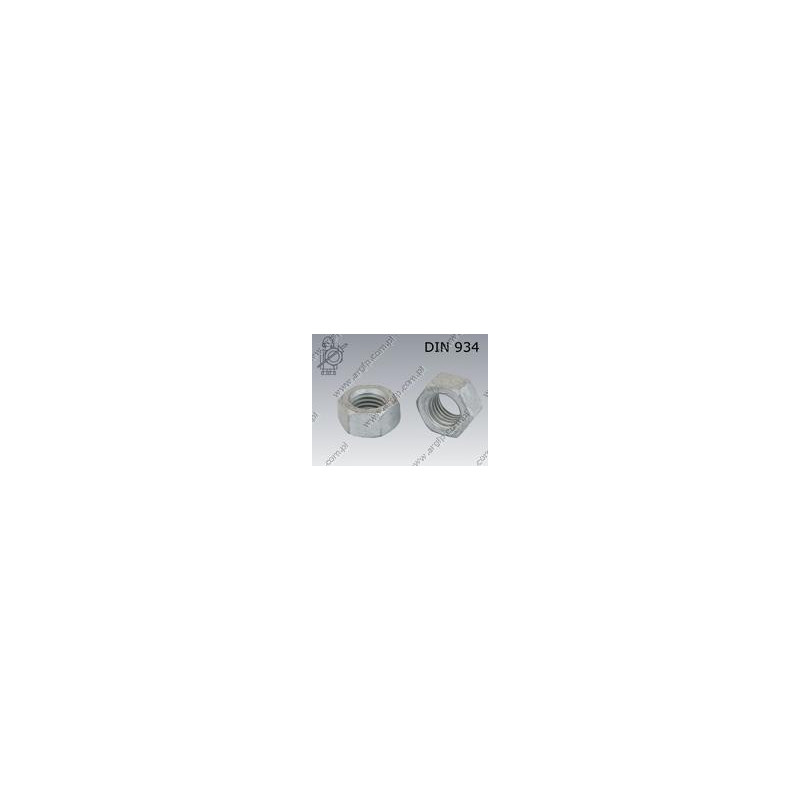 Nakrętka 6-kt M10-10 fl Zn DIN 934