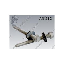 Wkręt samow. 6-kt 5 + EPDM/A2 5,5×25 fl Zn AN 212