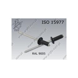 Nit z. łeb płaski 4× 8-Al/St RAL9005 ISO 15977
