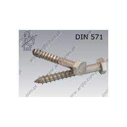 Wkręt do drewna 6-kt 10×80-A2 DIN 571