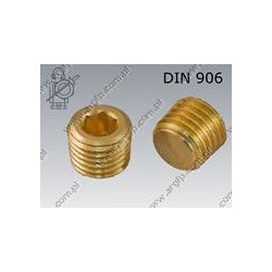 Korek z gn. 6-kt R 3/8-ms DIN 906